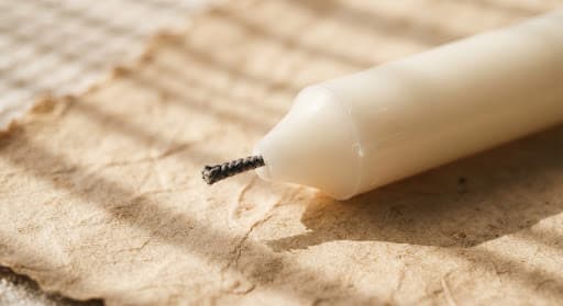 Single White Beeswax Candle